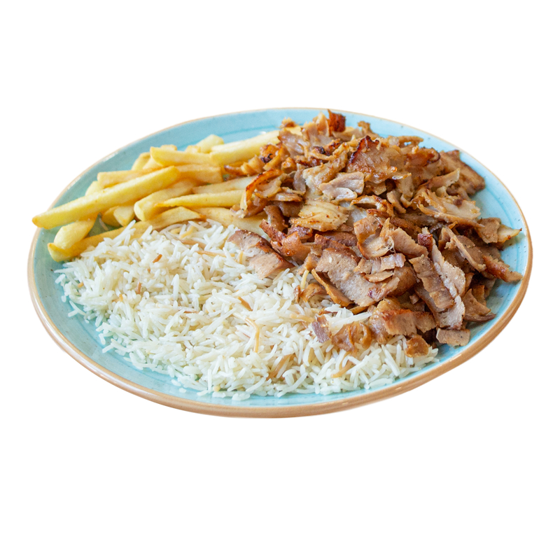 Plato Arroz Basmati con Carne - Pollo, ternera o mixto con ensalada y arroz. en XXL Kebab Rubí