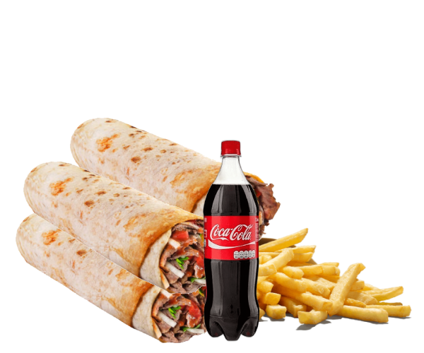 3 Dürüm Rollo - Con 1L de cola O patatas. en XXL Kebab Rubí