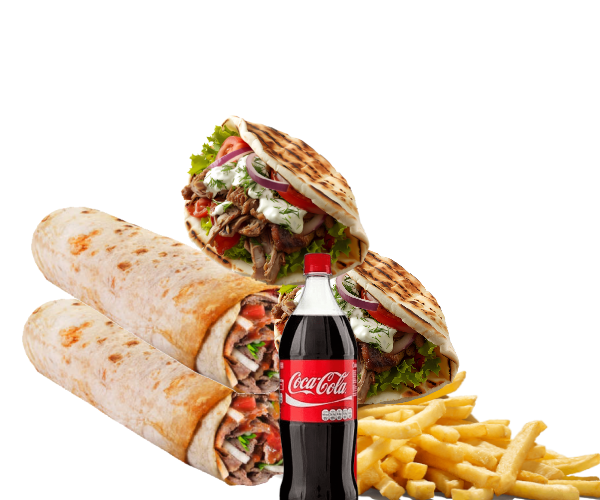 2 Dürüm + 2 Pita - Con 1L de cola O patatas. en XXL Kebab Rubí